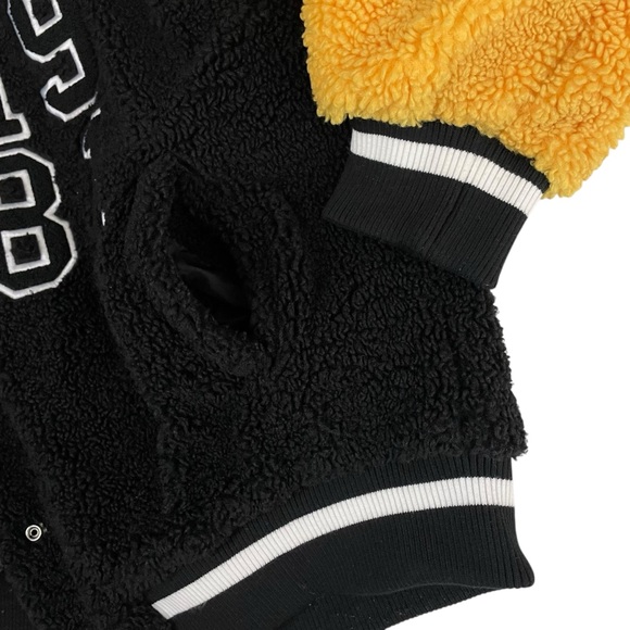 Azalea Wang Pick A Vowel Teddy Varsity Bomber Jacket Medium RARE - Picture 10 of 15